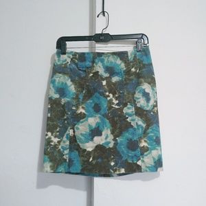 Anthro Postmark Calabria watercolor floral skirt